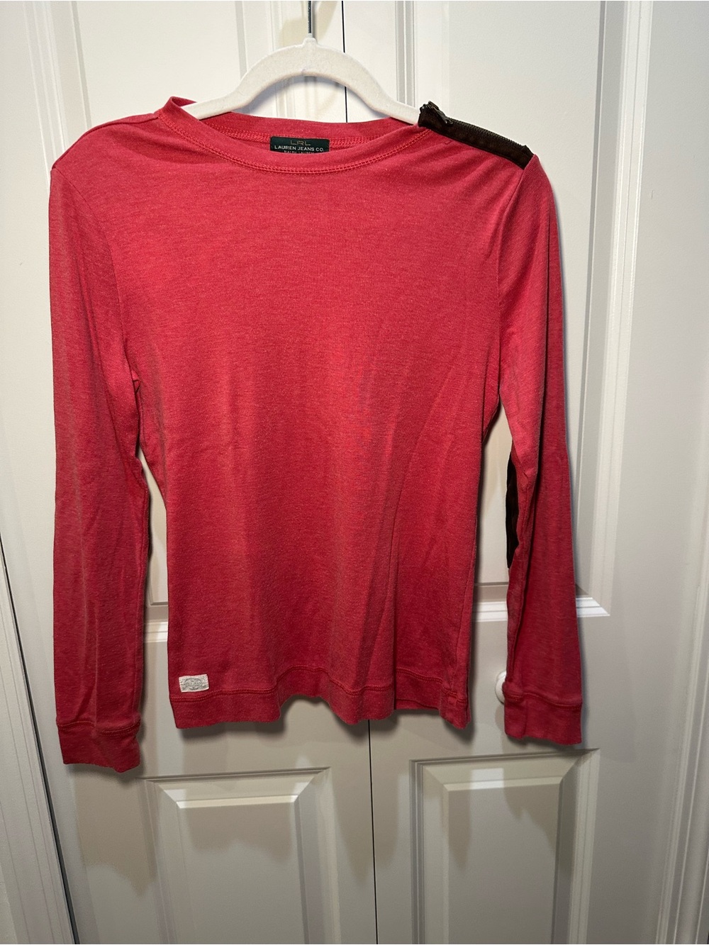 Lauren Jeans Co. Ralph Lauren Coral Red Crewneck Tee Old Money
